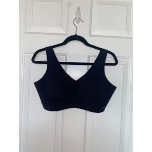 Honeylove Liftwear V-Neck No Wire Bra Black Size XL